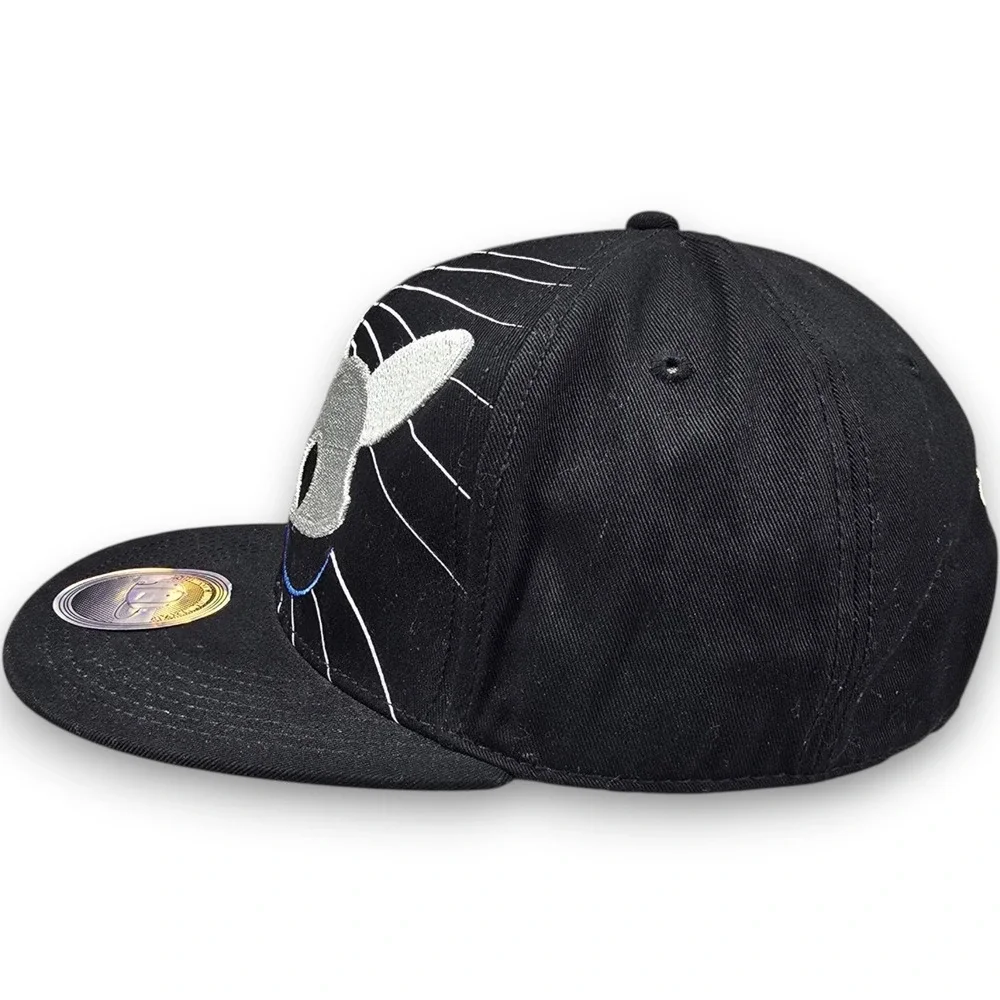 Deadmau5 Snapback Hat Mens One Size Black Blue Cotton Embroidered Flat Brim Cap